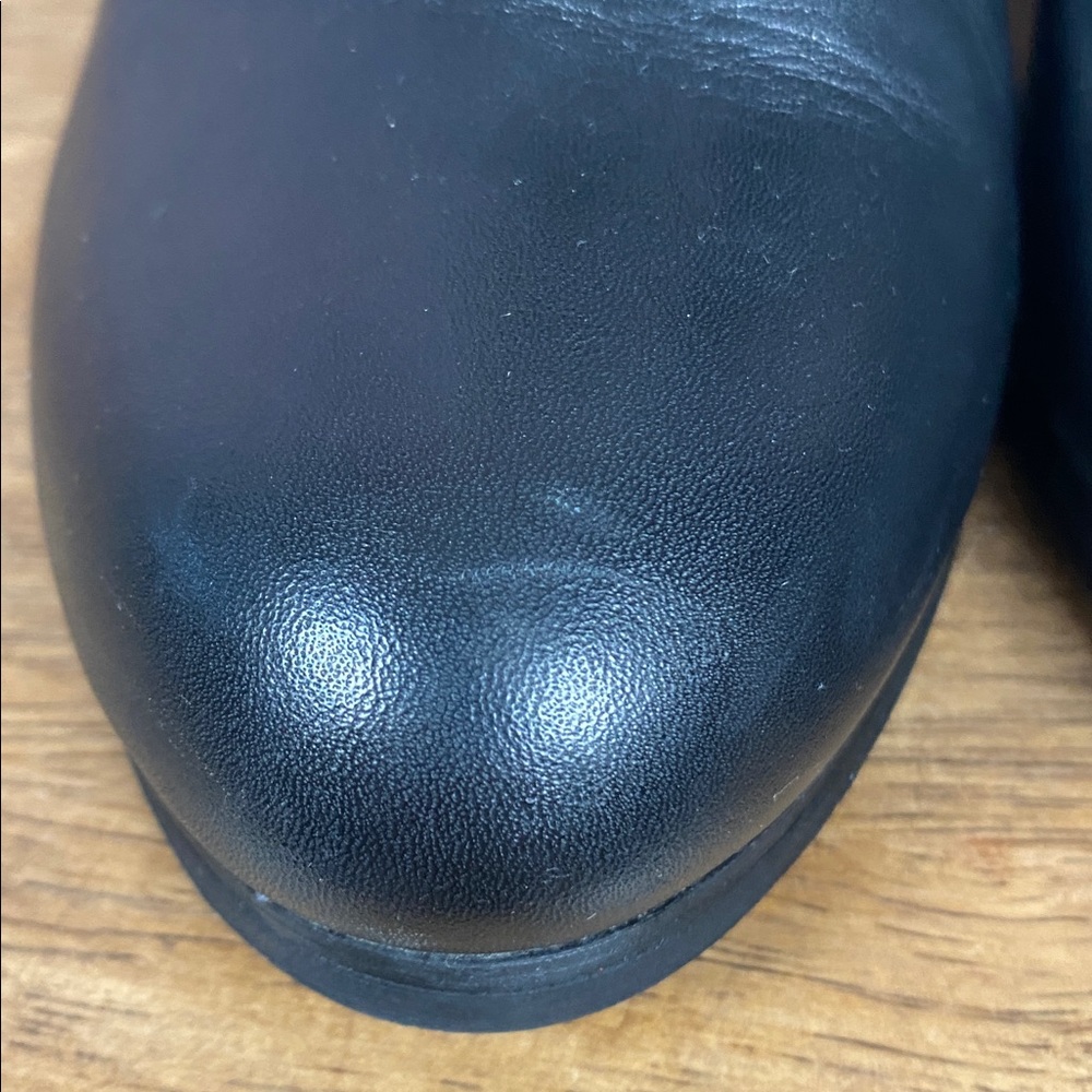 Steve Madden Awsum Studded Leather Black Heeled Western Ankle Boots Sz 7 - Picture 7 of 17